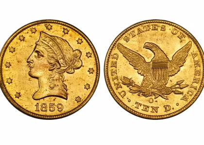 Liberty Head $10 Eagle design.